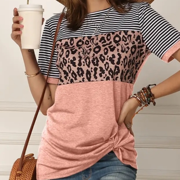 Side Knot Peachy Pink Top - Picture 5 of 5